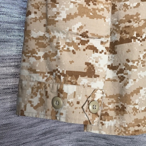 SAND DESERT DIGI CAMO MARINE CAMOUFLAGE TAN & BROWN MENS JACKET MEDIUM - Picture 5 of 7